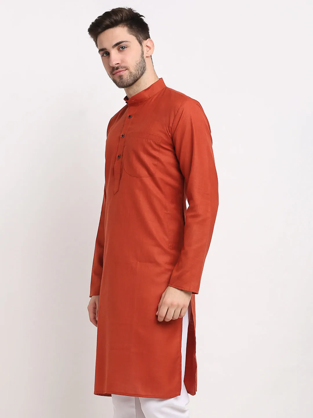 Men'S Solid Cotton Kurtas