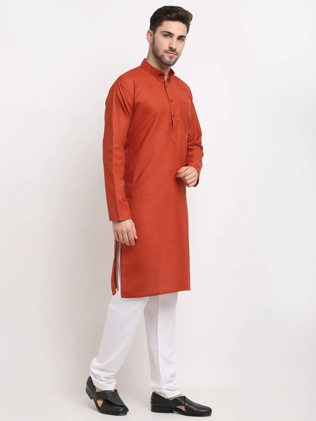 Men'S Solid Cotton Kurtas