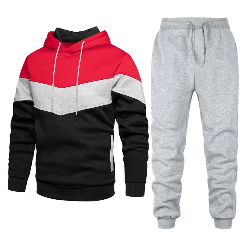 Men's Sportswear Fashion Casual Spring And Autumn Combination with Hoodie Pants Two-piece Suit