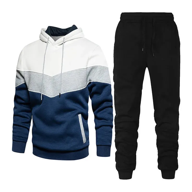 Men's Sportswear Fashion Casual Spring And Autumn Combination with Hoodie Pants Two-piece Suit