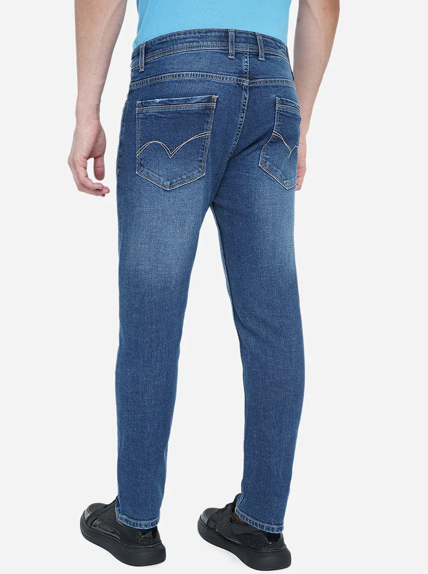 Mid Night Blue Washed Rider Fit Jeans | JadeBlue