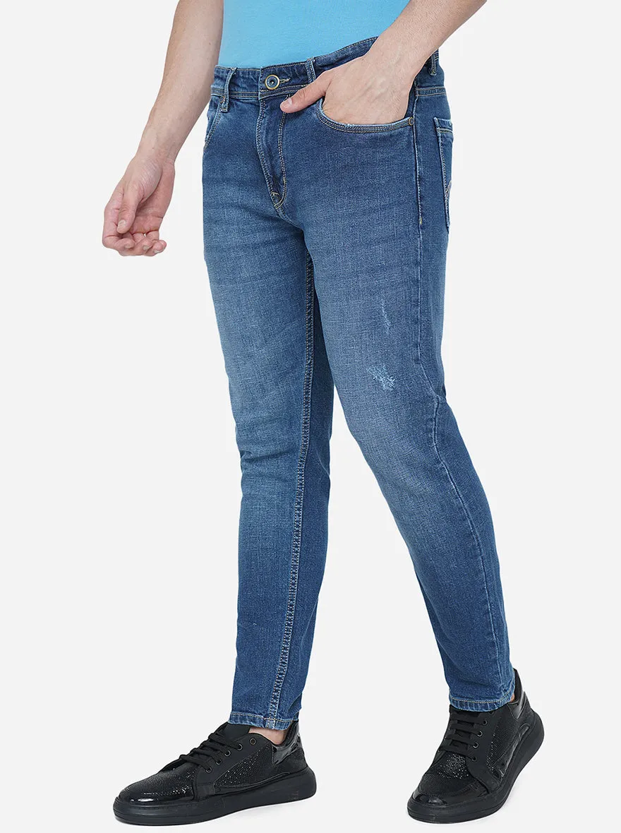 Mid Night Blue Washed Rider Fit Jeans | JadeBlue