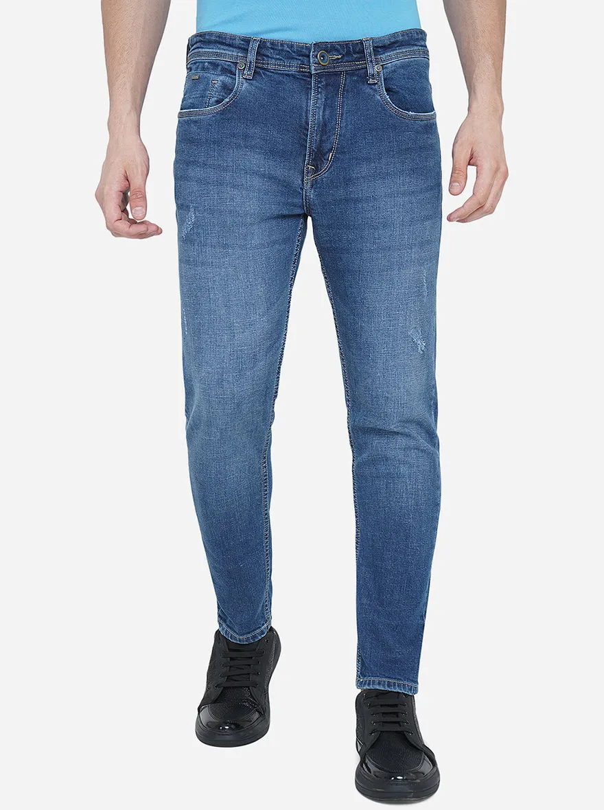 Mid Night Blue Washed Rider Fit Jeans | JadeBlue