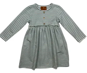 Millie Jay Madison Dress Sage stripe 621 5107