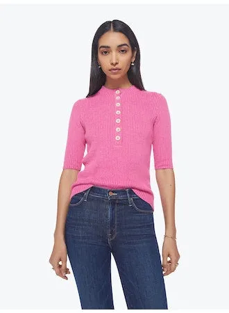 Mother Denim - The Eye Catcher Henley in Raspberry Sorbet