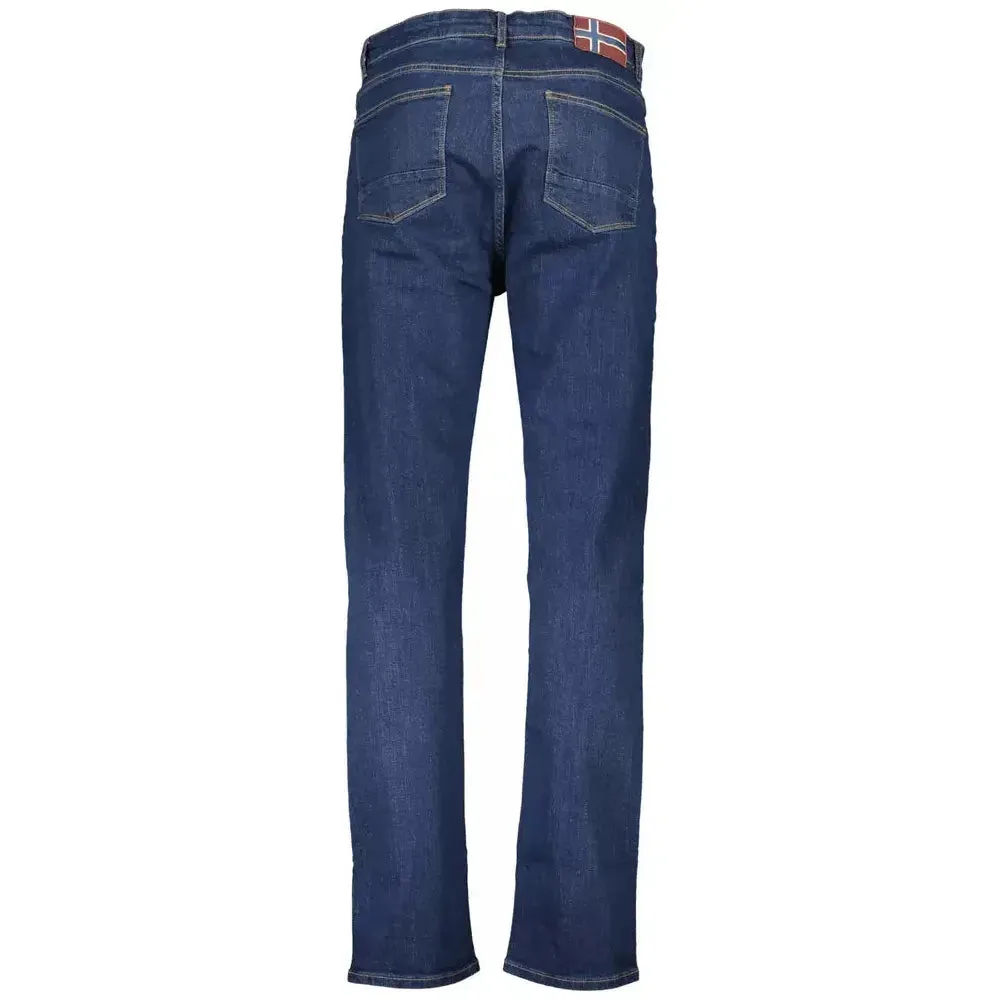 Napapijri Blue Cotton Men Jeans