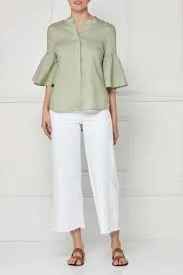 Next Sage Linen Womens Shirt