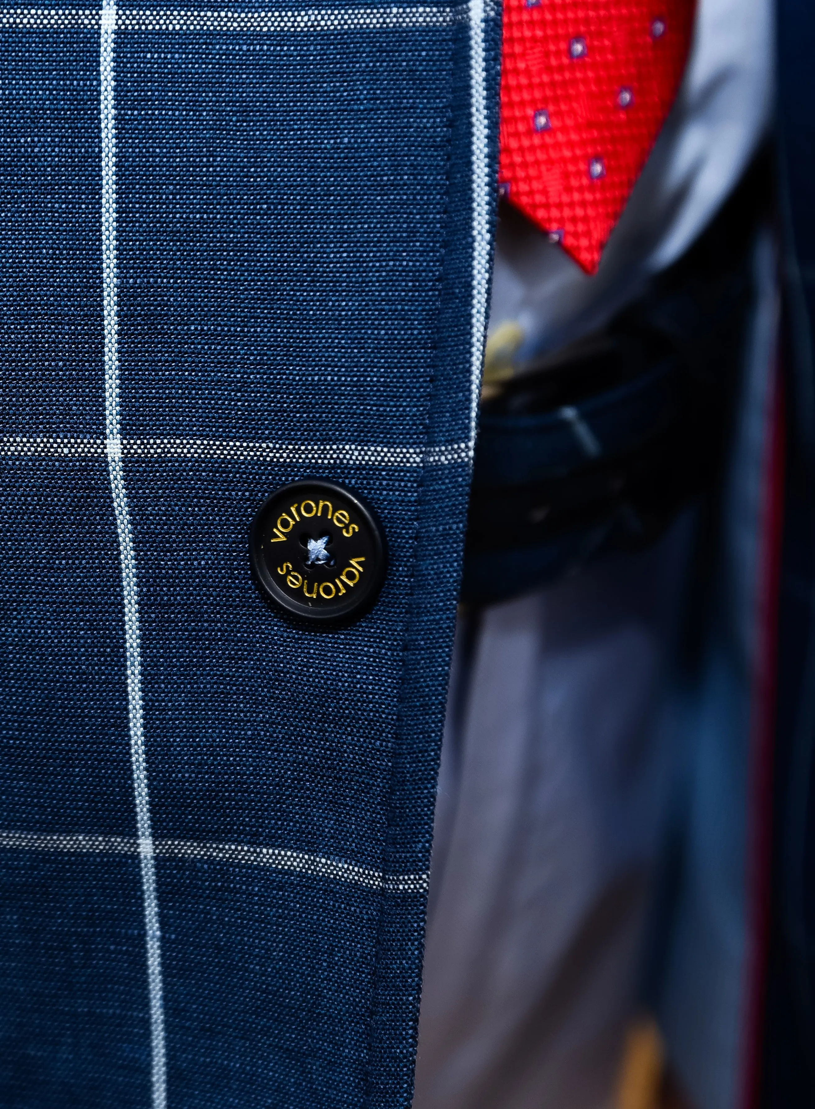 One Varones Boys Dark Blue Check Blazer