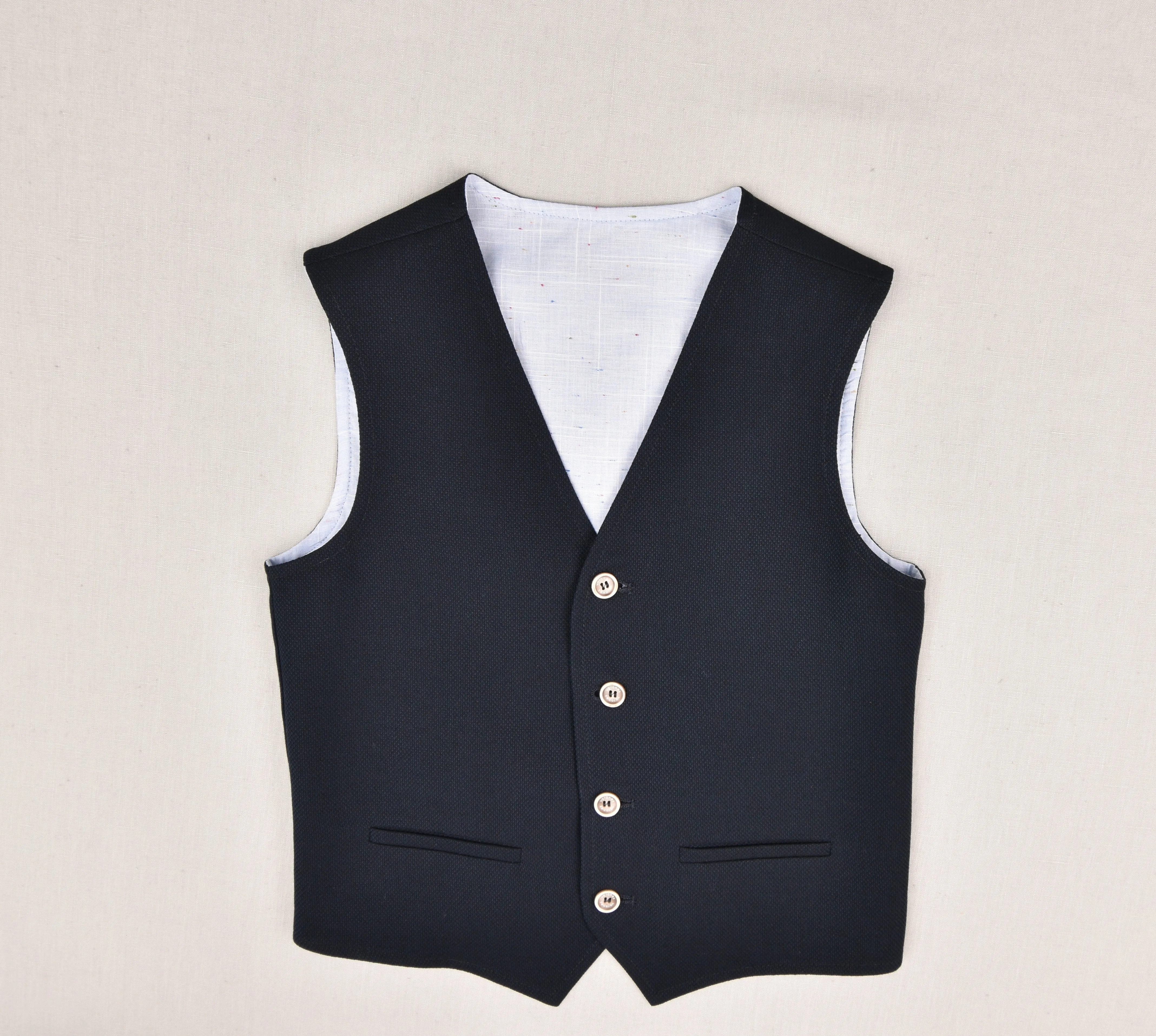 One Varones Boys Light Navy Waistcoat