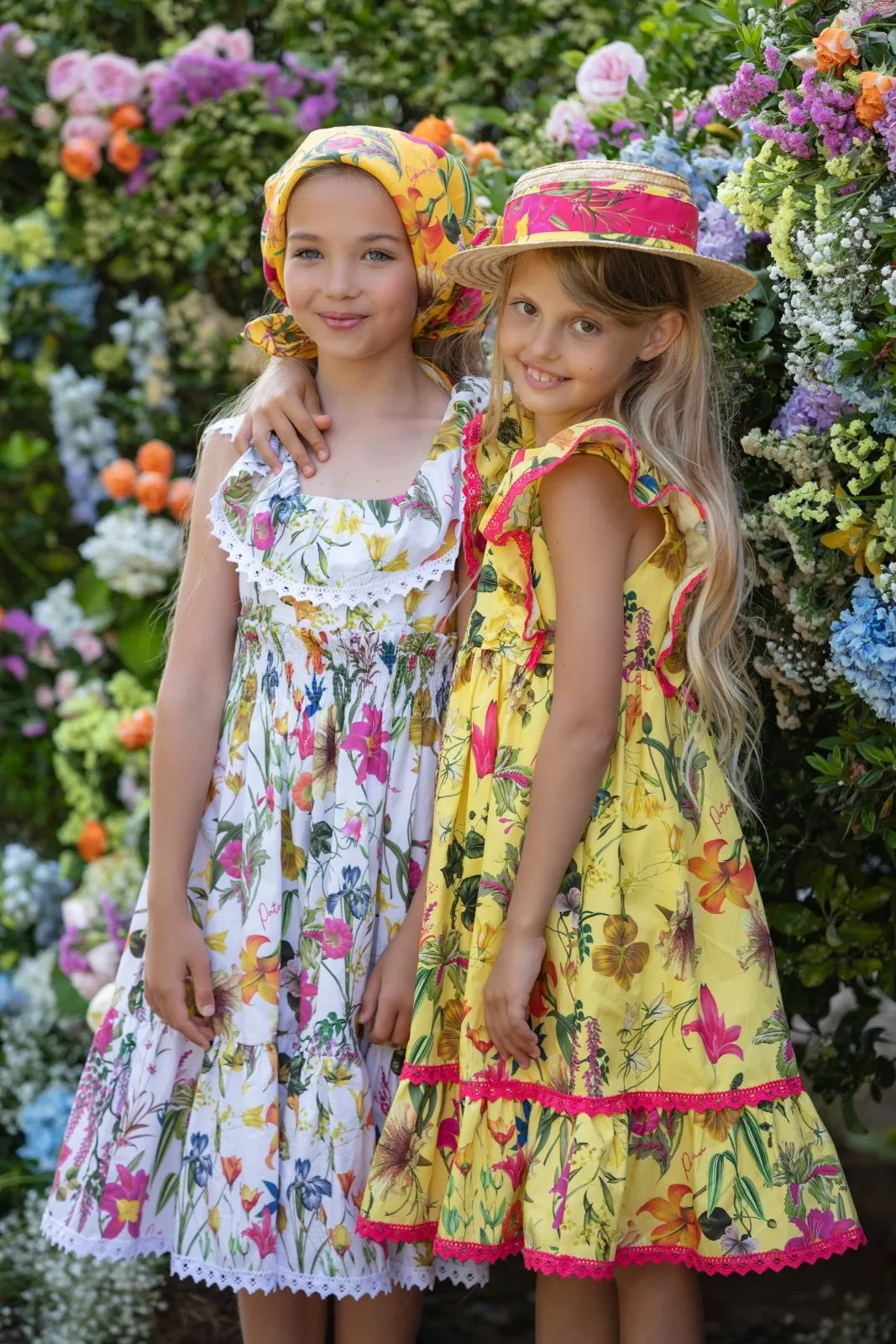 Patachou Girls EXCLUSIVE Botanic YELLOW Print Dress