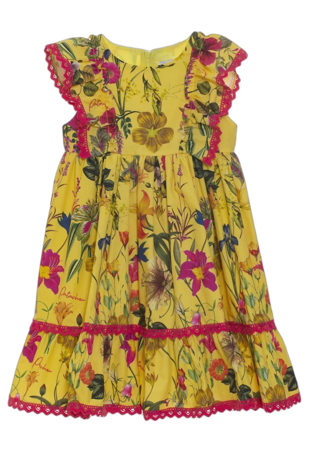 Patachou Girls EXCLUSIVE Botanic YELLOW Print Dress