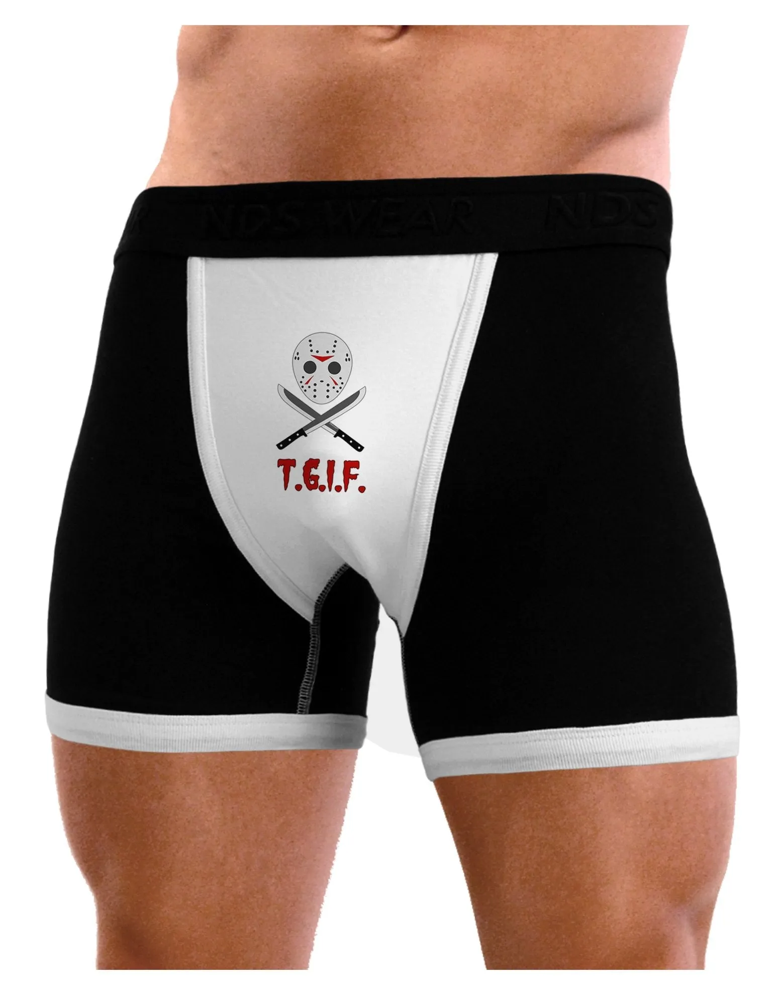 Scary Mask With Machete - TGIF Mens Boxer Brief Underwear