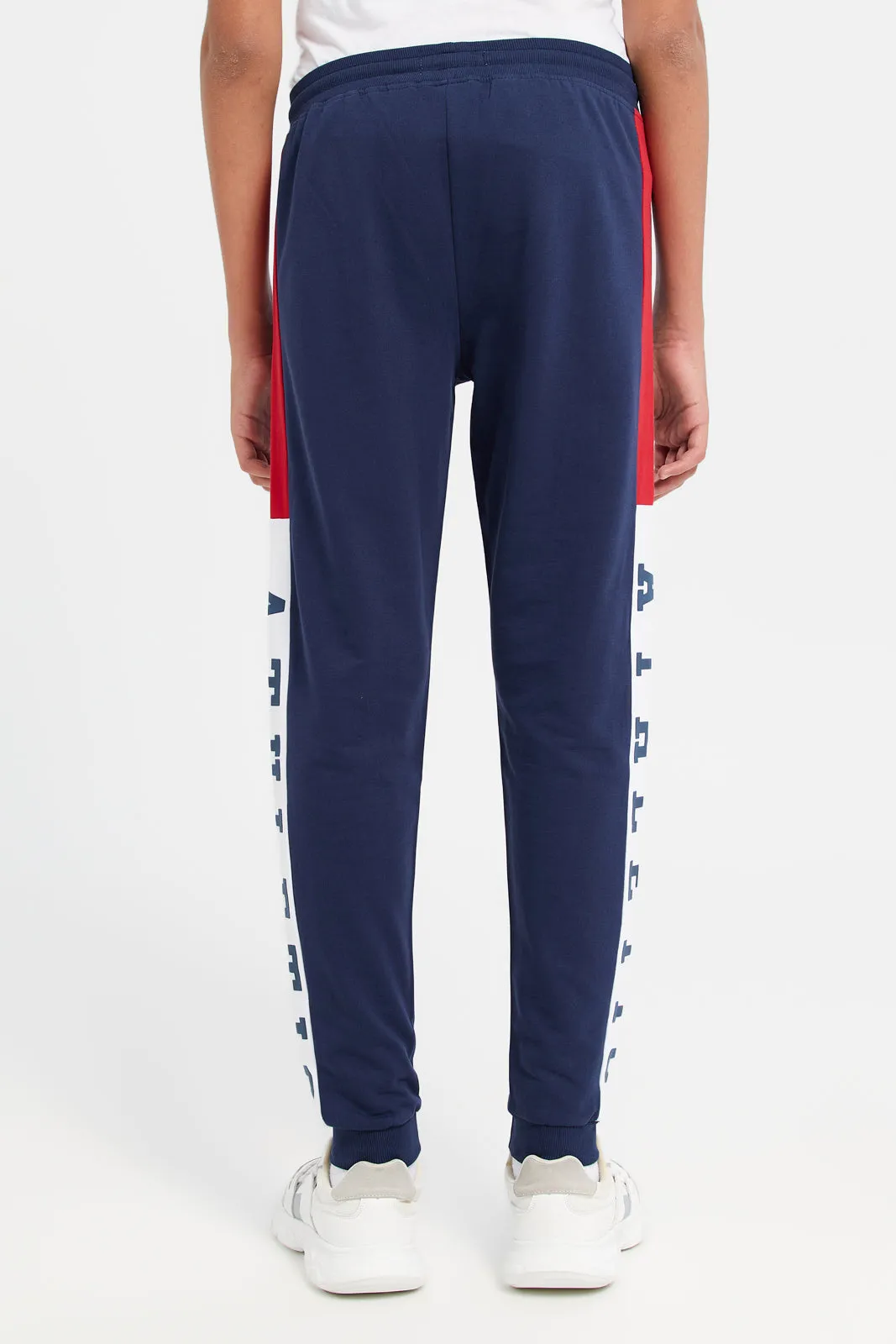 Senior Boys Navy Athletic Active Pants