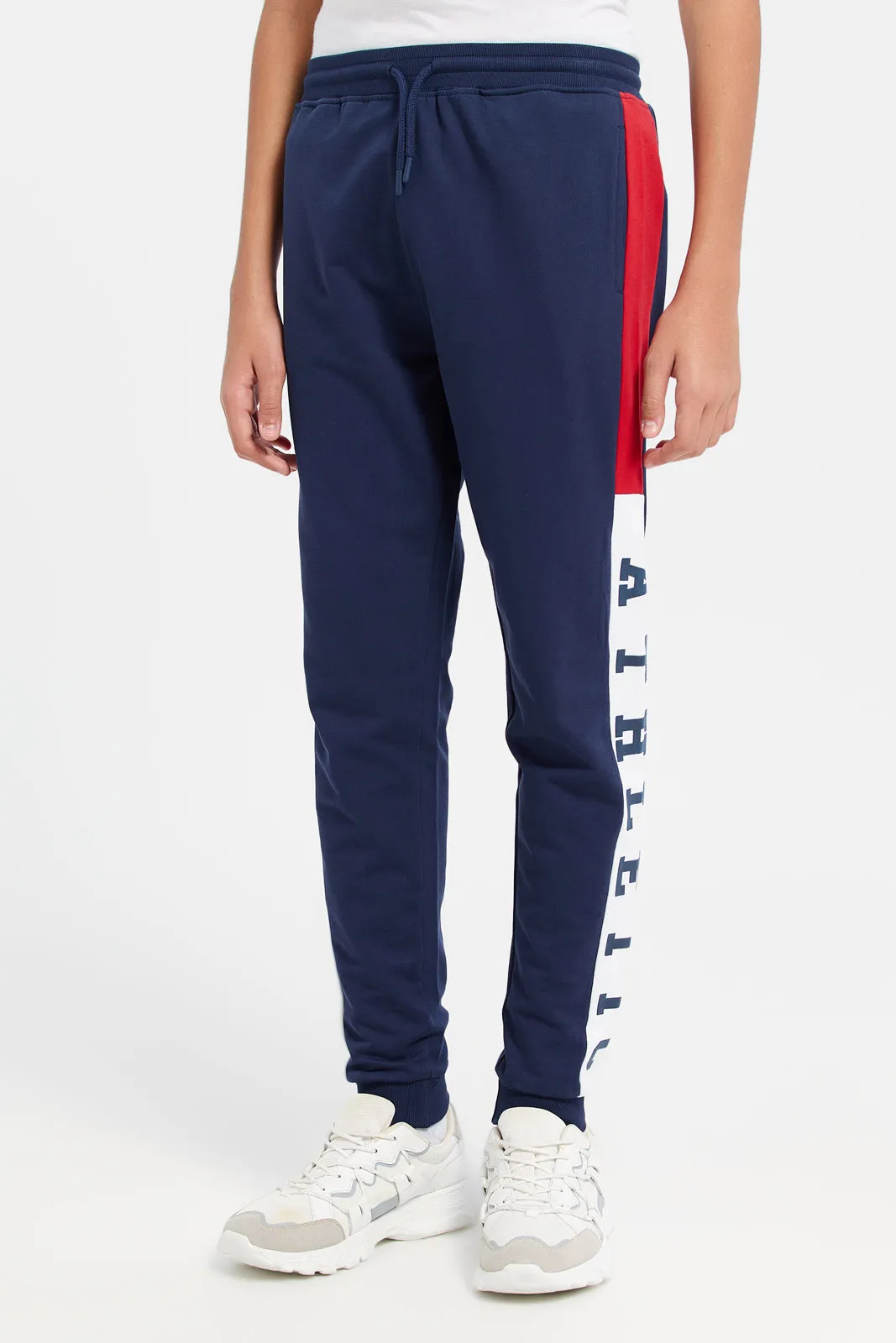 Senior Boys Navy Athletic Active Pants