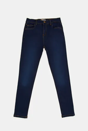 Senior Boys Navy Basic Jeans