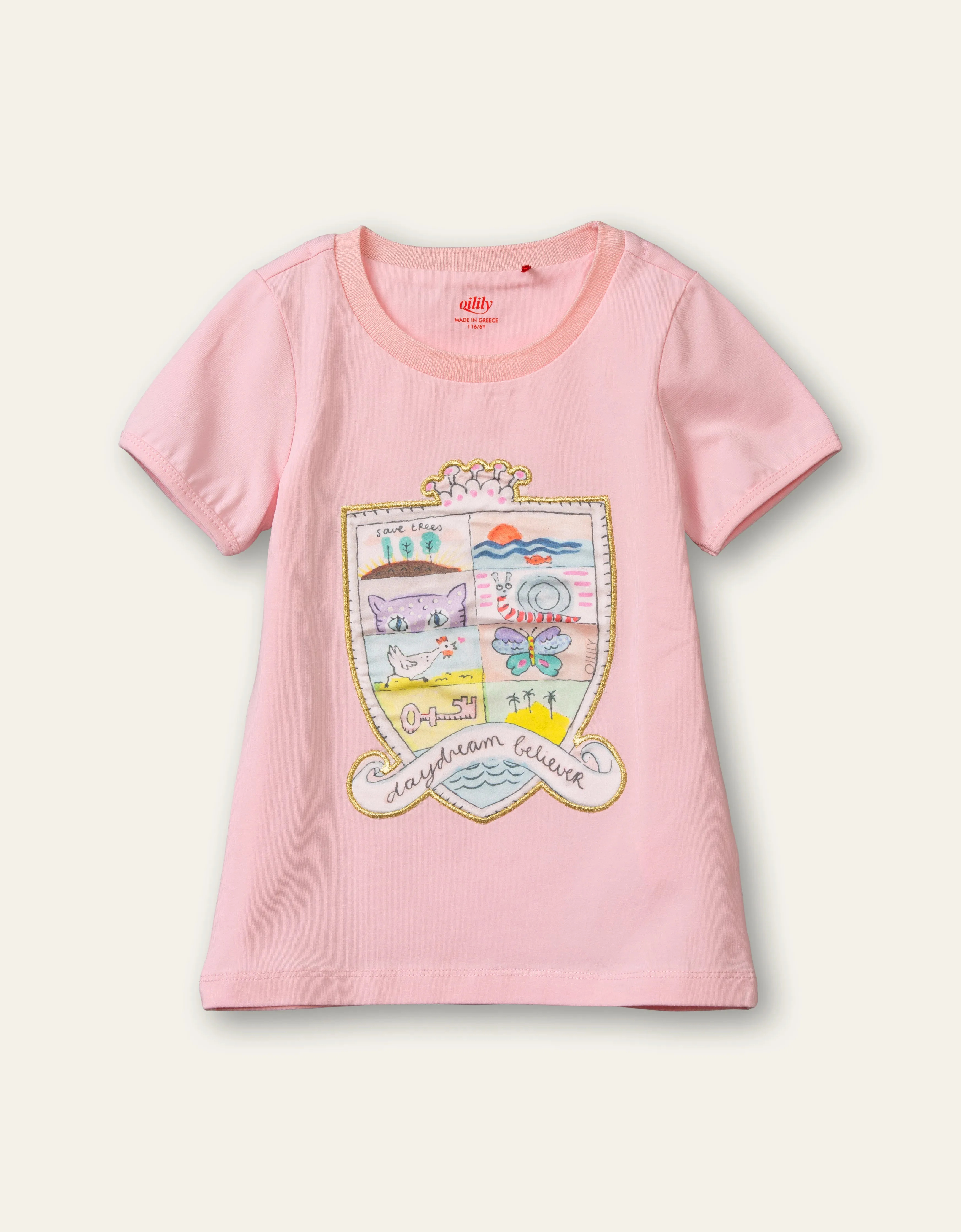 SS21 Oilily Girls Tof Pink Shield T-Shirt 36