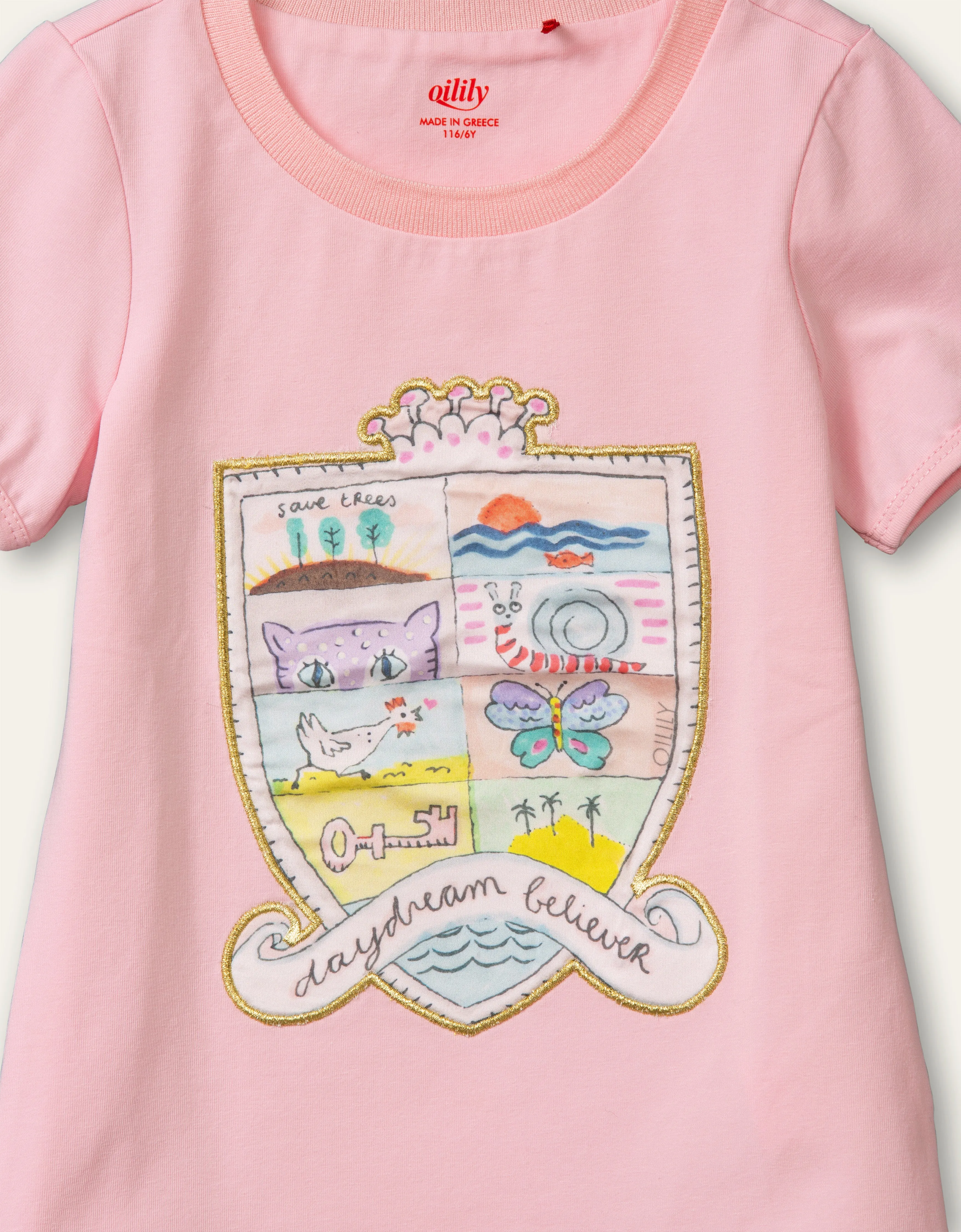 SS21 Oilily Girls Tof Pink Shield T-Shirt 36