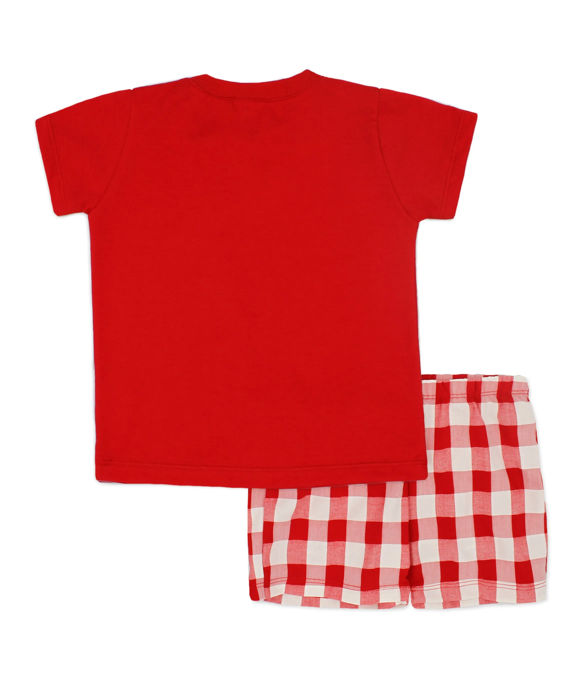 SS24 Rapife Boys Red & White Check Short Set