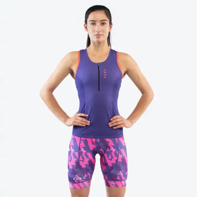 Sub4 Women's Tri Shorts - Purple Print