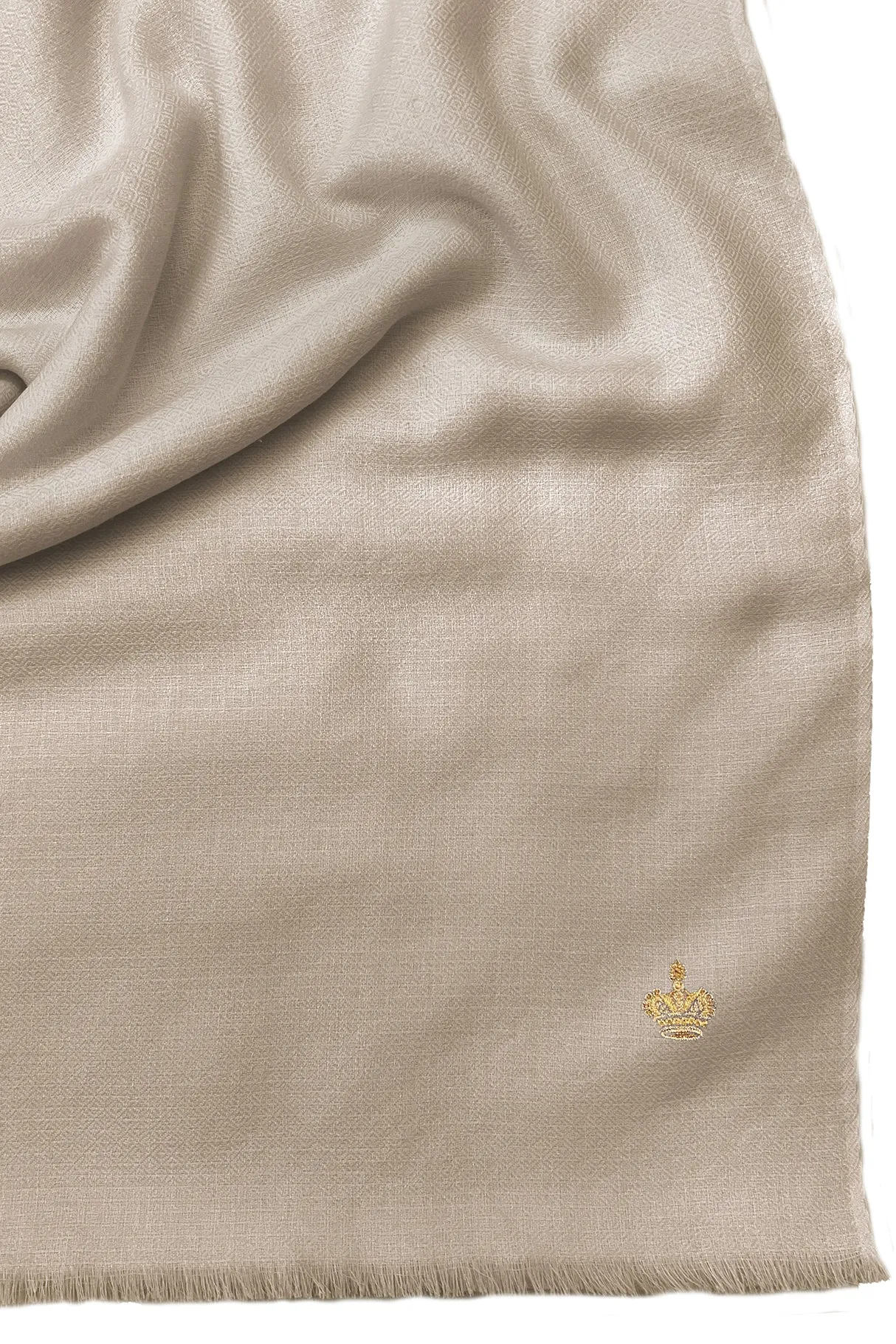 The Crown | Diamond Weave Pure Cashmere Personalized Stole