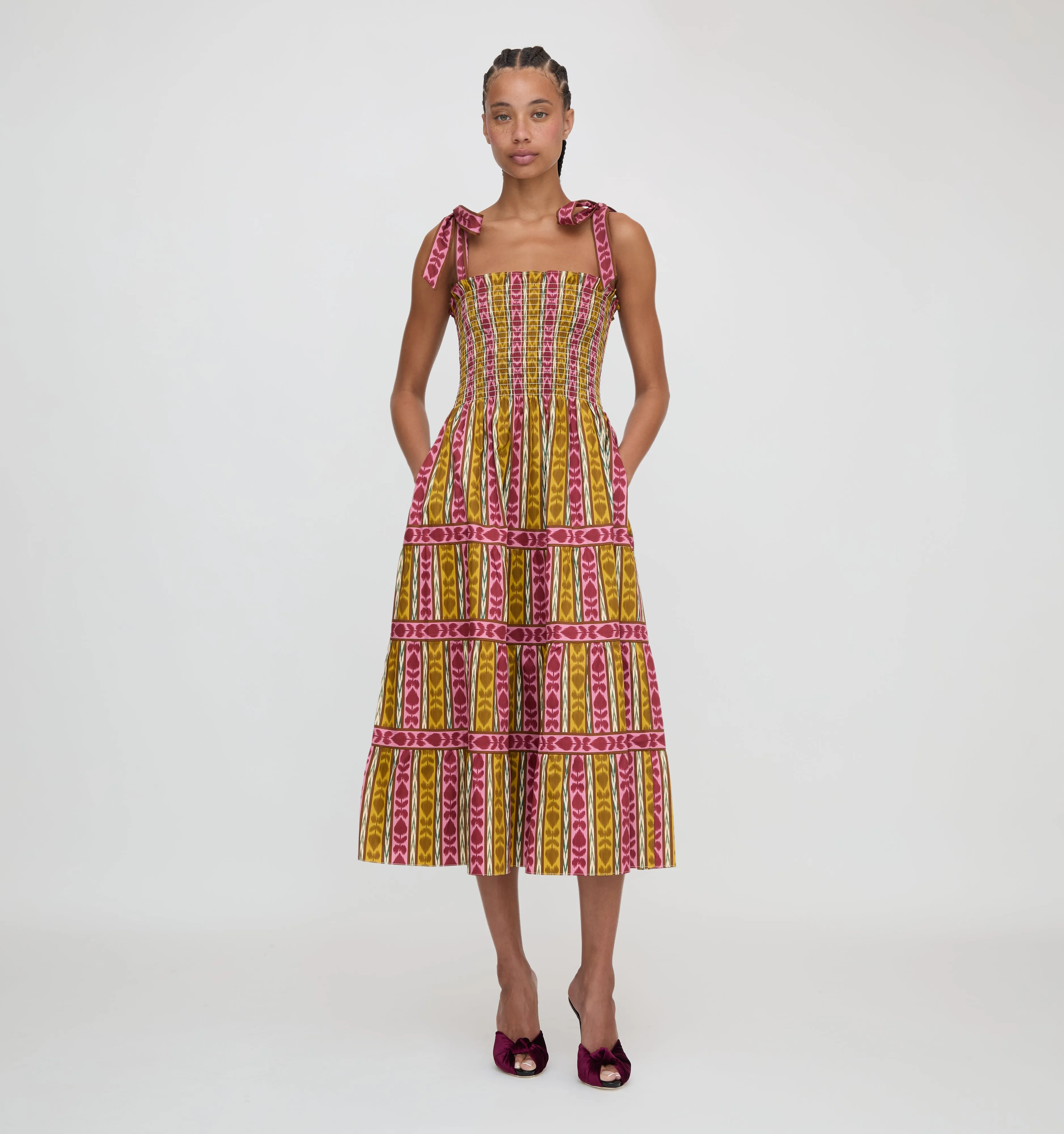 The Ribbon Ellie Nap Dress - Ikat Topiary