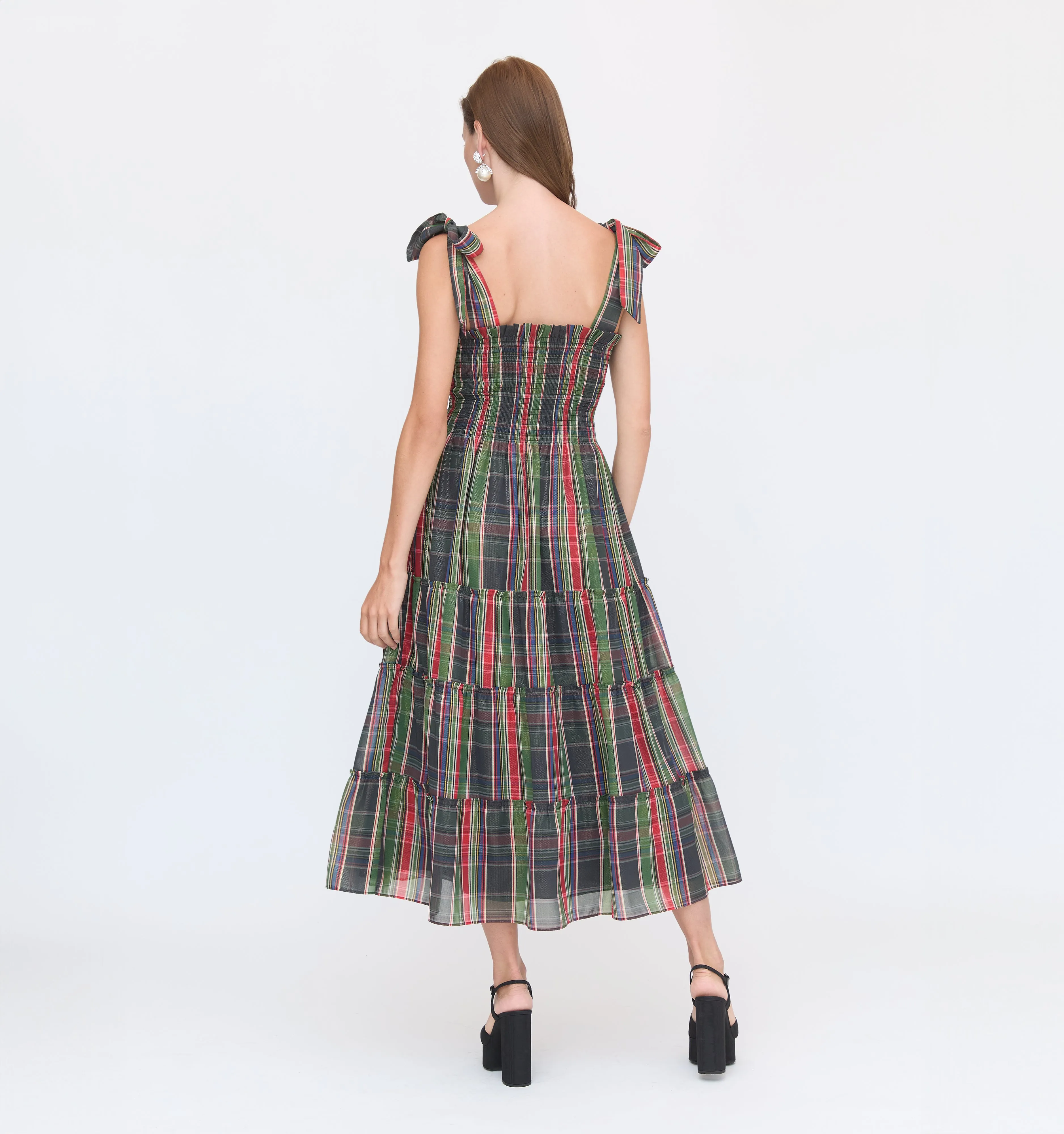 The Ribbon Ellie Nap Dress - Tartan Lamé