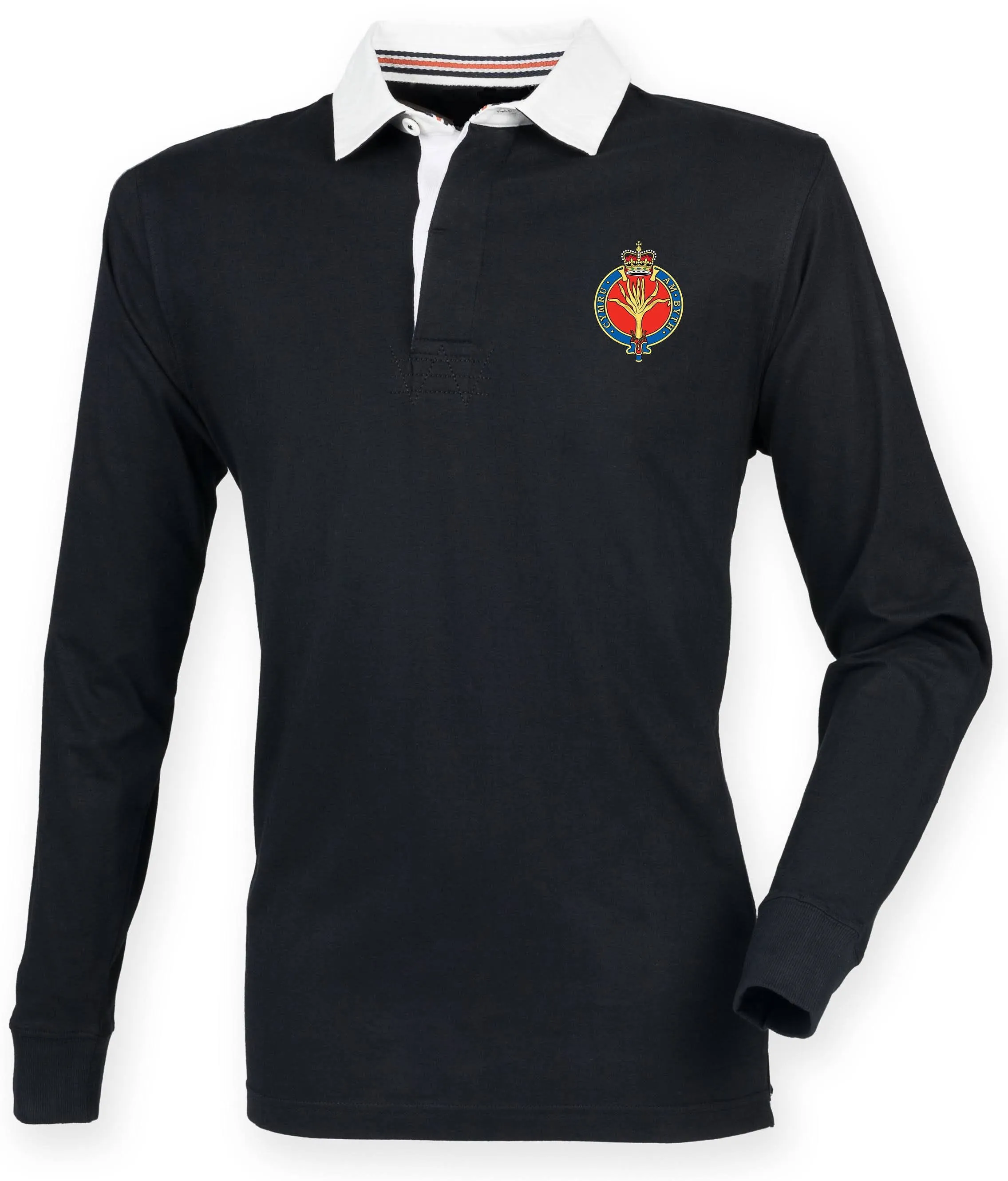 The Welsh Guards Premium Superfit Embroidered Rugby Shirt