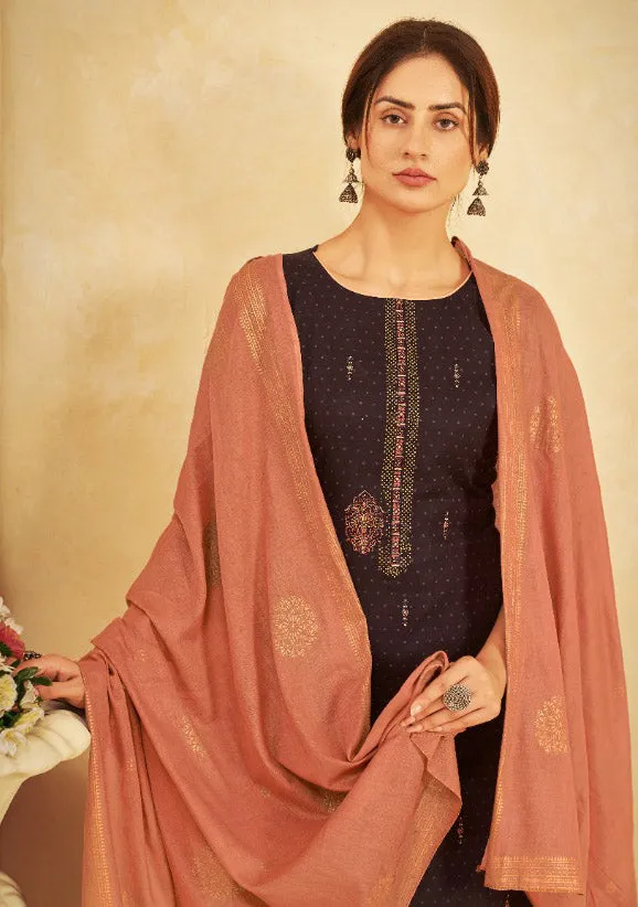 Unstitched Lawn Cotton Pant Style Suit Dress Material With Dupatta