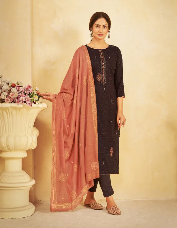 Unstitched Lawn Cotton Pant Style Suit Dress Material With Dupatta