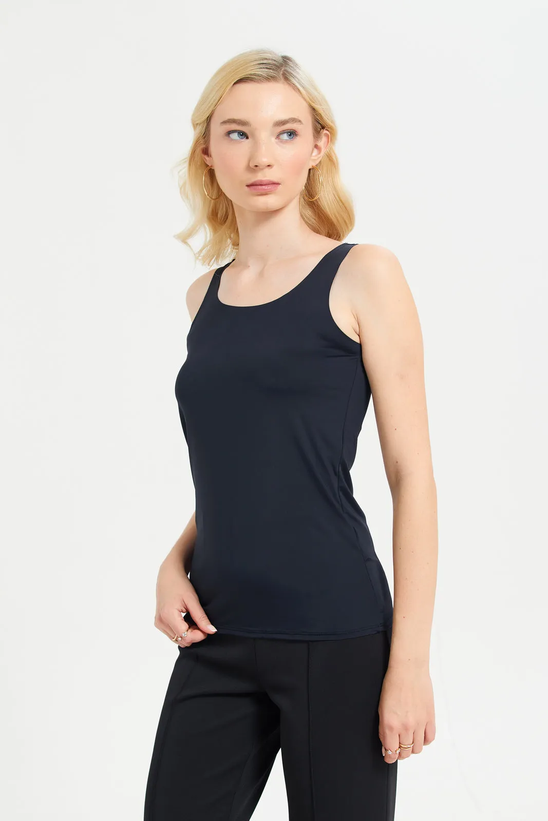 Women Black Breathable Vest