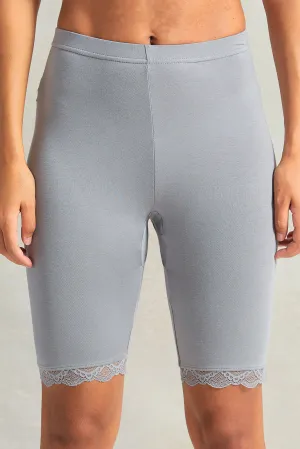 women Grey Comfort Short Base Layer Bottom