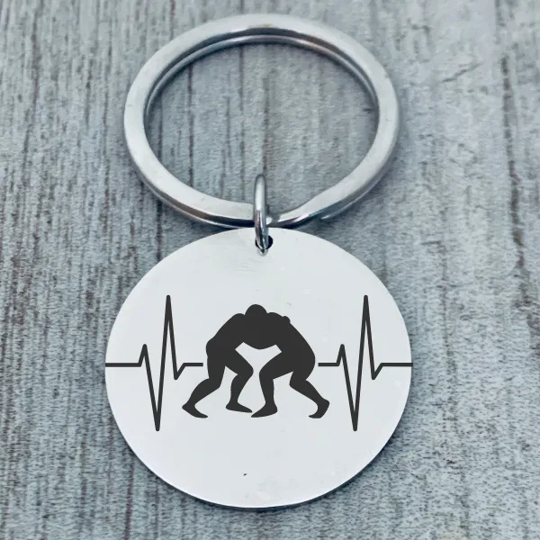 Wrestling Heartbeat Keychain